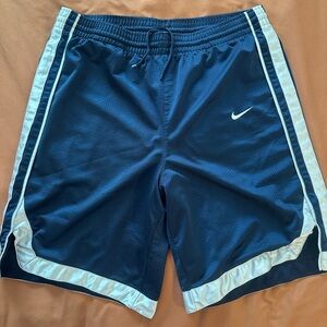 Nike Men's Navy Athletic Shorts with White Trim
